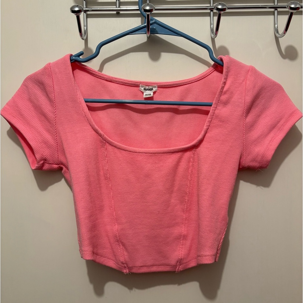 GARAGE XS CORSET CROPPED TSHIRT - Picture 1 of 3
